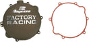 Factory Racing Aluminum Clutch Cover Silver / Black