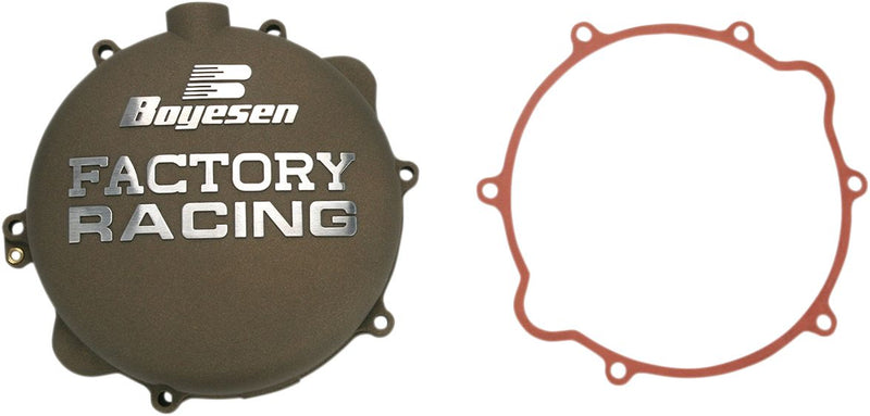 Factory Racing Aluminum Clutch Cover Silver / Black
