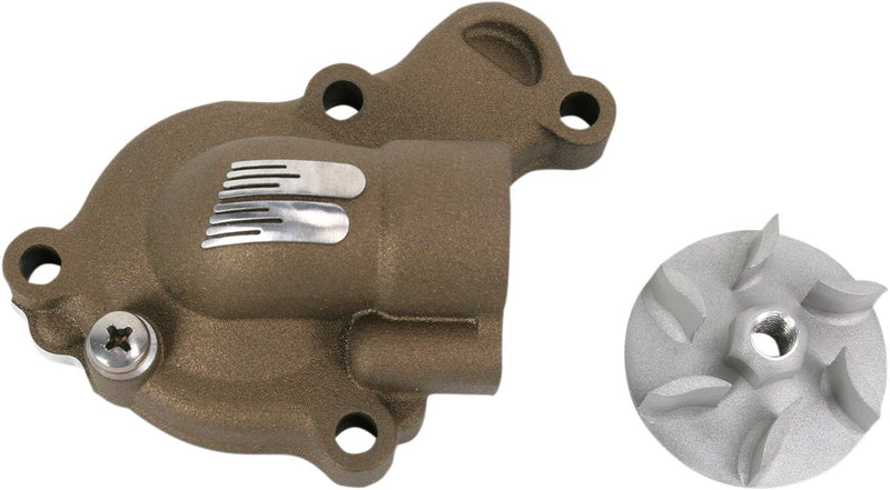 Supercooler Water Pump Cover & Impeller Kit Aluminium Magnesium For Yamaha YZ 450 F 2010-2013