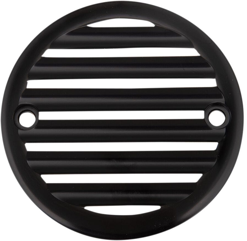 2 Hole Horizontal Points Cover Finned Black / Silver