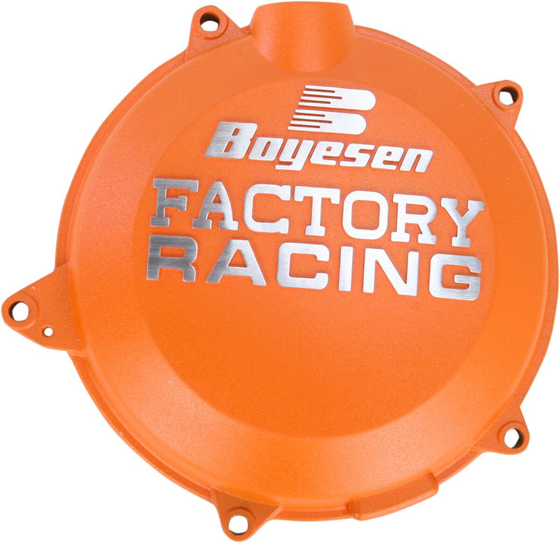 Factory Racing Aluminum Clutch Cover Powder-Coated Orange For Husaberg FE 450 2014