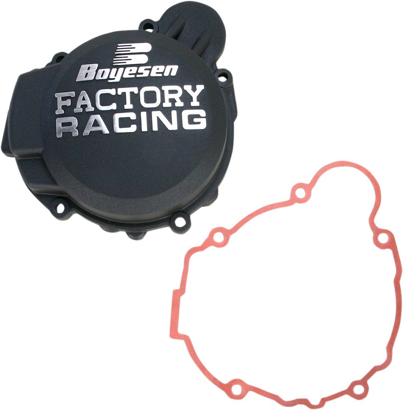 Factory Racing Aluminum Ignition Cover Powder-Coated Black For KTM XC 200 2006-2010