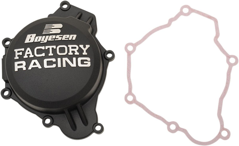 Factory Racing Aluminum Ignition Cover Powder-Coated Black For Husqvarna TC 125 2016-2022