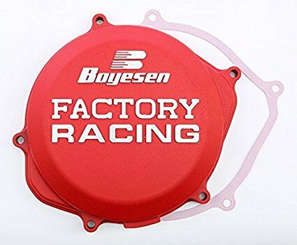 Factory Racing Aluminum Red Clutch Cover