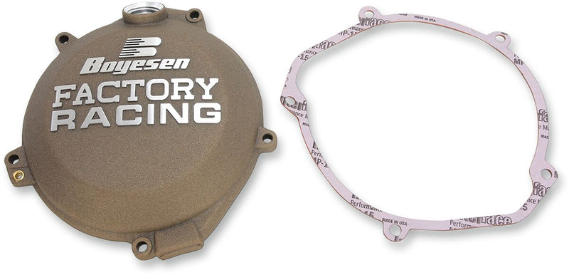 Factory Racing Aluminum Clutch Cover Custom Replacement Powder-Coated Grey