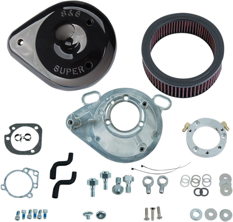 Air Cleaner Kit Classic Teardrop Stock EFI Glossy Black