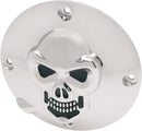 Chrome 3-D Skull Derby Cover Black / Chrome For Harley Davidson XL 1200 C 1996-1998