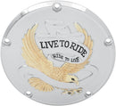 Live To Ride Derby Cover Gold For Harley Davidson FLD 1690 2012-2013