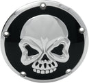Skull Derby Cover Black / Chrome / Gloss