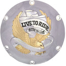 Live To Ride Derby Cover Gold For Harley Davidson XL 1200 NS 2021
