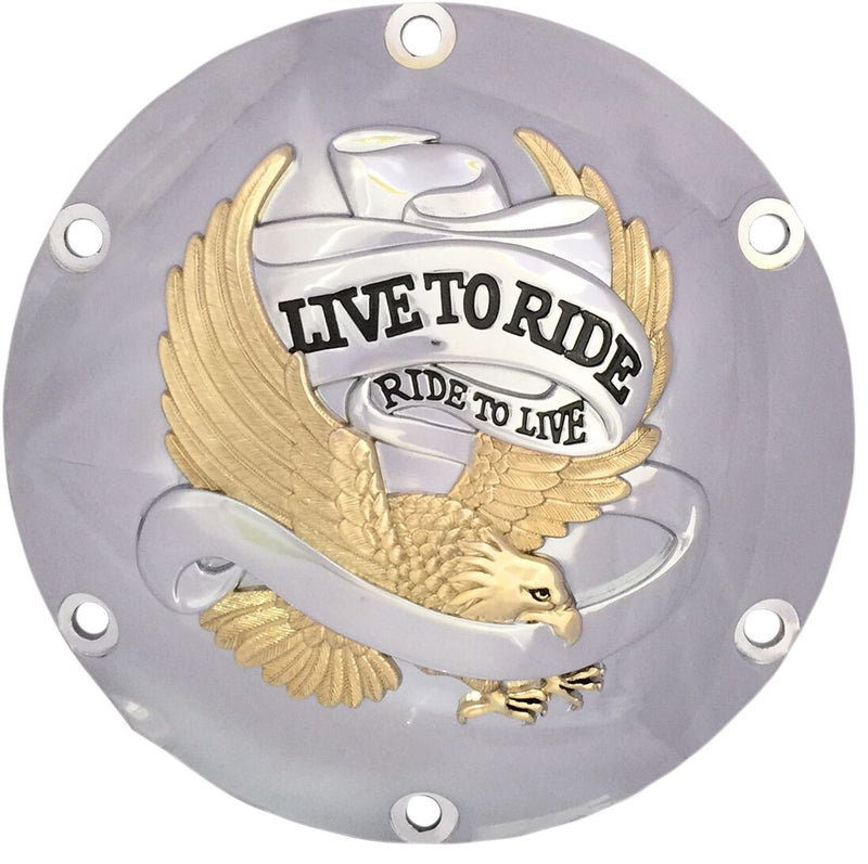 Live To Ride Derby Cover Gold For Harley Davidson XL 1200 NS 2021