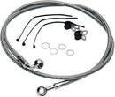 Stainless Steel Front Brake Line Kit Silver For Harley Davidson FLST 1340 1987-1990