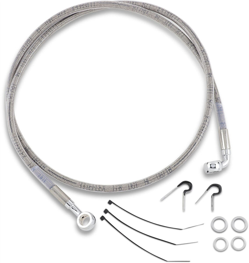 Stainless Steel Front Brake Line Kit Silver For Harley Davidson FLSTS 1340 1997-1999
