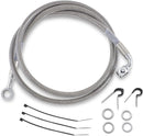 Stainless Steel Front Brake Line Kit Silver For Harley Davidson FLSTC 1340 1988-1999