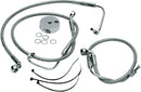 Stainless Steel Front Brake Line Kit Silver For Harley Davidson FLHR 1450 2000-2003