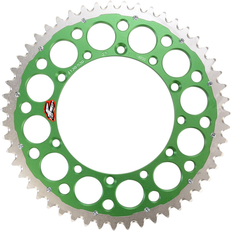 520 Twinring Rear Sprocket Green - 51T