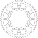 Racing 7075 MX 520 Rear Sprocket Orange - 42T