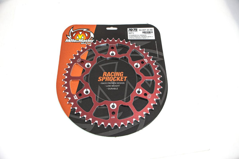 Racing 7075 MX 520 Rear Sprocket Red 50T For Gas Gas EC 250 2021-2023