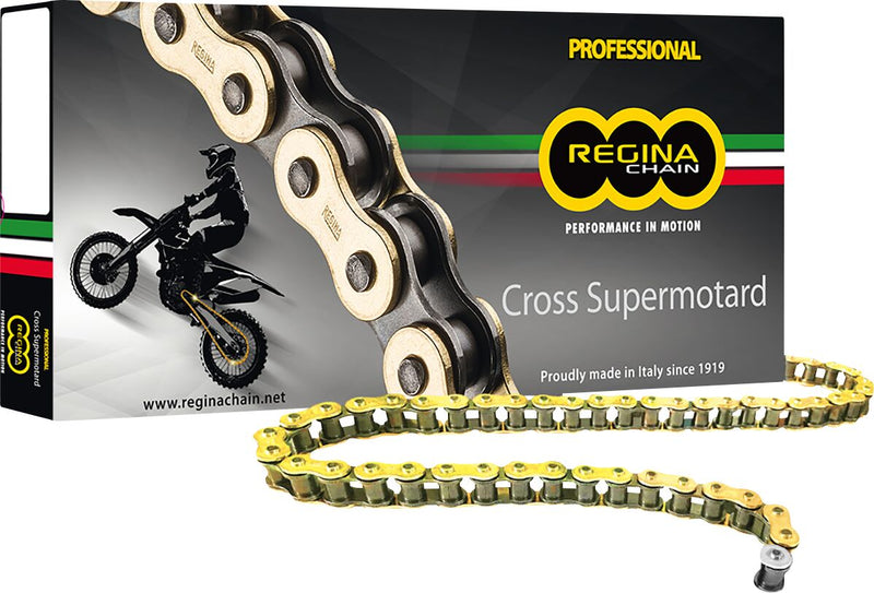 124 RX3 140 Clip Link 420 Non-Seal Drive Chain Gold / Natural