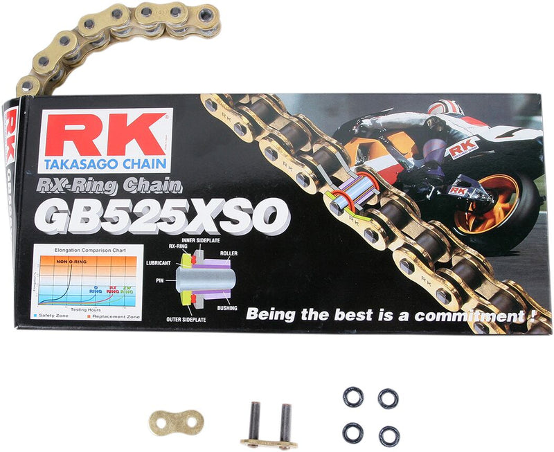 XSO Series 525 X-Ring Drive Chain Gold - 108 Links