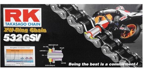 GSV Series 532 Drive Chain Natural - 122 Links