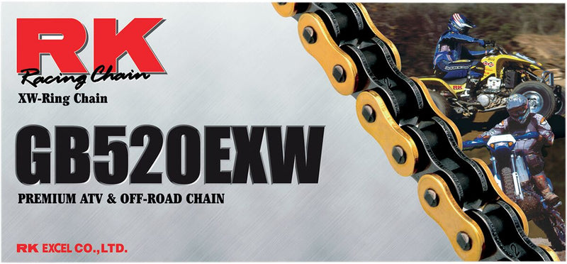 EXW 70 Clip Link 520 W-Ring Off-Road Drive Chain Gold / Black