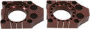 Billet Axle Blocks Brown For Kawasaki KX 250 03-07 / Suzuki RM-Z 250 04-12