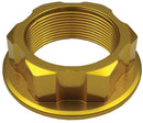 Steering Stem Nut Gold - M24 X 32 X P1.0 X H12