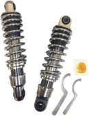 Premium Shocks Anodized Black / Chrome 10.50 Inch For Harley Davidson FXD 1340 1995-1998