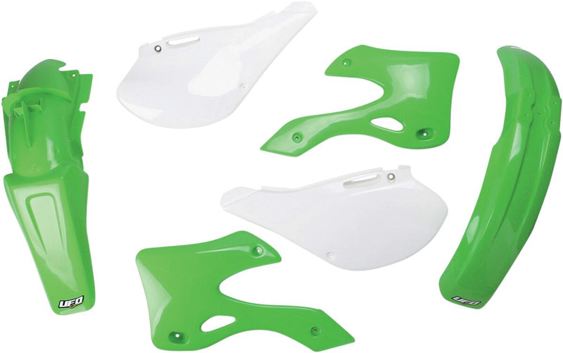 Full Body Replacement Plastic Kit Green / OEM White For Kawasaki KX 125 L 1999-2002