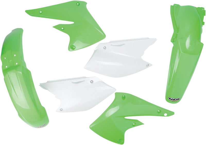 Full Body Replacement Plastic Kit Green / OEM White For Kawasaki KX 250 F 2004-2005