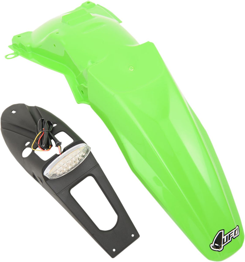 Enduro Rear Fender With LED Light KX Green