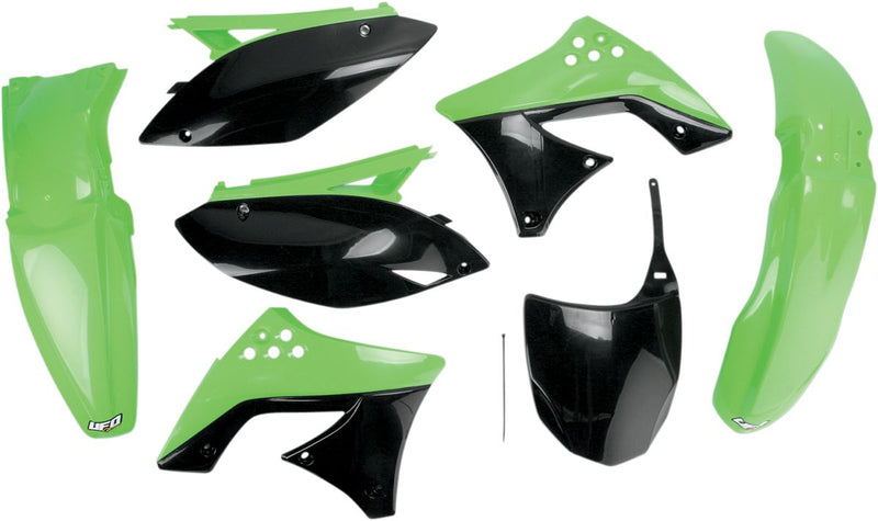 Full Body Replacement Plastic Kit Black / Green / OEM For Kawasaki KX 250 F 2009