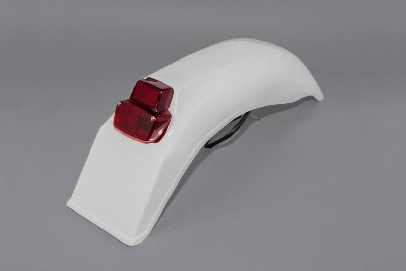 Universal Vintage Rear Fenders With Tail Light 79-89 White