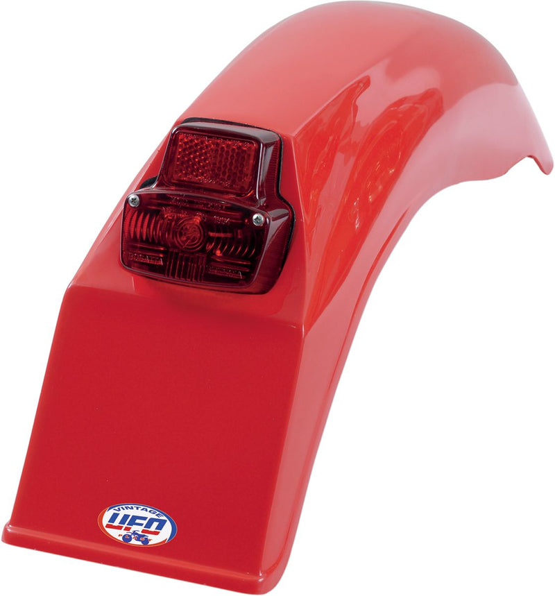 Universal Vintage Rear Fenders With Tail Light 79-89 Red