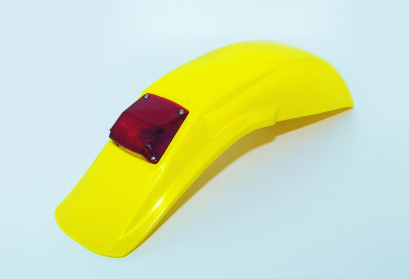 Universal Vintage Rear Fenders With Tail Light 83-93 Yellow