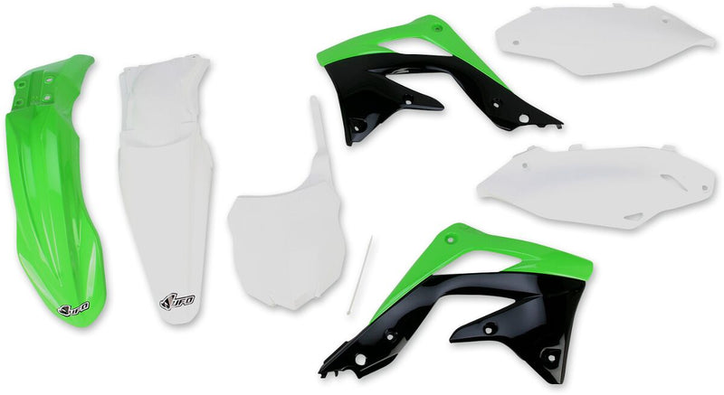 Full Body Replacement Plastic Kit Black / Green / OEM White For Kawasaki KX 450 F 2013-2015