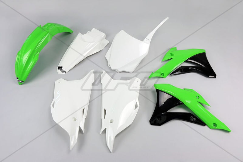 Complete Body Kit Black / Green / White For Kawasaki KX 85 I 17/14 2013