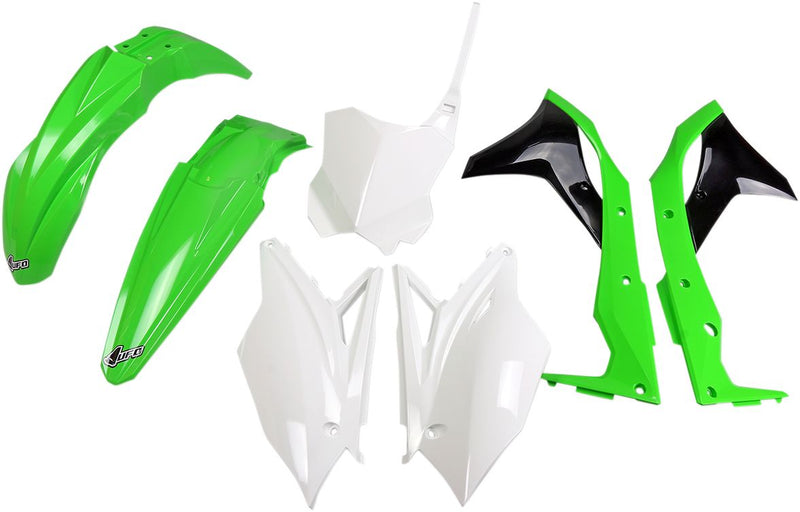 Full Body Replacement Plastic Kit Black / Green / OEM White For Kawasaki KX 250 F 2017