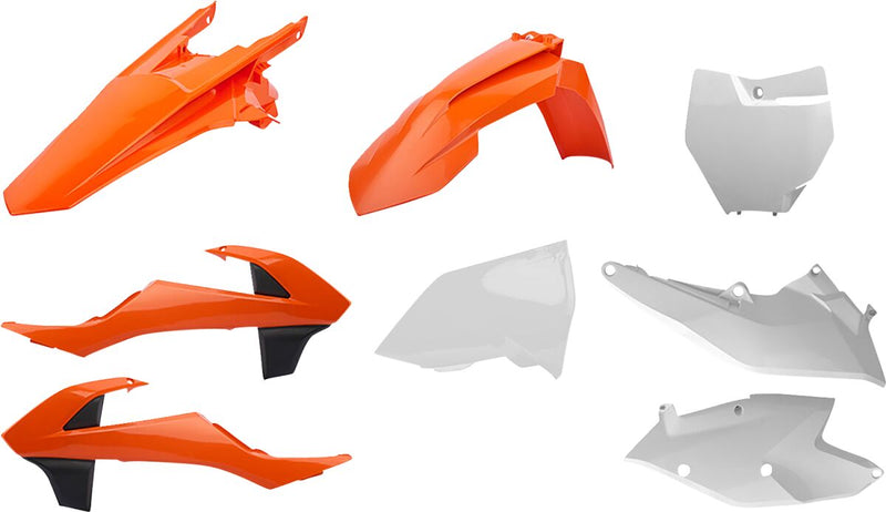 Complete MX Body Kit Orange / White For KTM SX 125 2016-2018