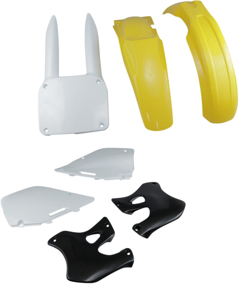 Full Body Replacement Plastic Kit OEM / White / Yellow For Suzuki RM 125 1996