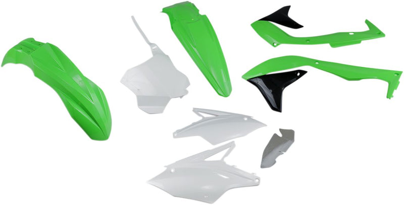 Full Body Replacement Plastic Kit Black / Green / OEM White For Kawasaki KX 450 F 2018