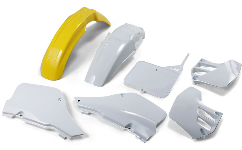 Full Body Replacement Plastic Kit OEM / White / Yellow For Suzuki RM 125 1992