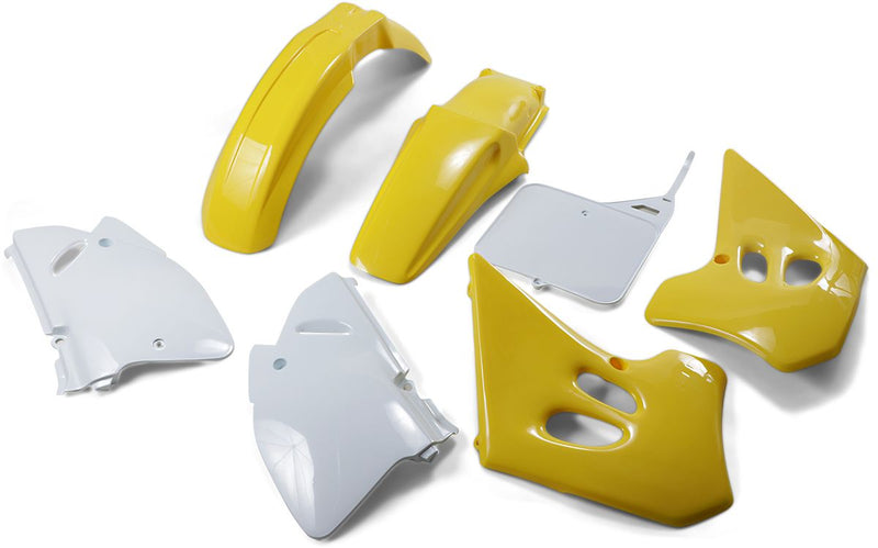 Full Body Replacement Plastic Kit OEM / White / Yellow For Suzuki RM 125 1993-1995