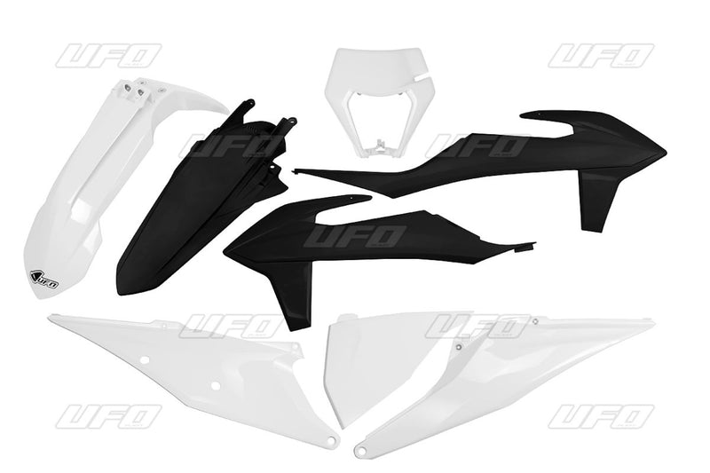 Complete Body Kit Black / White For KTM EXC 150 TPI 2020-2023