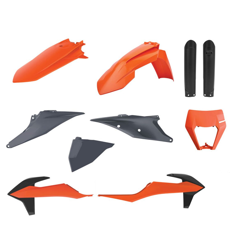 Complete Body Kit Black / Orange For KTM EXC 150 TPI 2020-2021