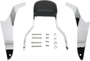 Short Square Sissy Bar Chrome With Pad For Honda VT 600 C 1999-2007