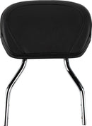 Short Round Sissy Bar Chrome With Pad For Yamaha XVS 650 A 1998-2004