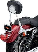 Short Round Sissy Bar Chrome With Pad For Harley Davidson FLSTF 1584 2007-2010