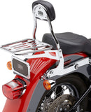 Detachable Backrest Quick Kit Chrome For Harley Davidson FLSTC 1450 2000-2003
